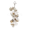 Natural Quartz Crystal & Labradorite Chip Beaded Pendant Decorations HJEW-JM01234-03-1