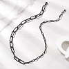 304 Stainless Steel Paperclip Chain Necklaces for Women Men NJEW-JN05820-1