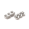 Brass Micro Pave Clear Cubic Zirconia Slide Charms KK-G481-01P-2