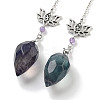 Natural Fluorite Teardrop Dowsing Pendulums G-K338-11P-03-2