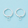 201 Stainless Steel Huggie Hoop Earring Findings STAS-P283-01Q-S-1