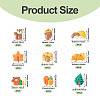 36Pcs 9 Styles Autumn Theme Opaque Resin Cabochons CRES-TA0001-38-4