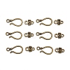 Alloy Hook and Eye Clasps X-PALLOY-2781-AB-FF-1