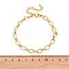304 Stainless Steel Oval Link Chain Anklets AJEW-A057-06G-5