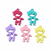 Spray Painted Alloy Pendants PALLOY-T077-165-2