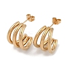 PVD Vacuum Plating 201 Stainless Steel Moon Stud Earrings LS-EJEW-I309-73G-01-1