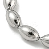 Non-Tarnish 201 Stainless Steel Rugby Beaded Chain Bracelets LS-BJEW-G696-01C-P-2