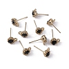 Zinc Alloy with Rhinestone Stud Earring Findings FIND-WH0126-36LG-02-1