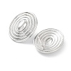 Oval Rack Plating Brass Studs Earrings for Women KK-Z038-22P-2