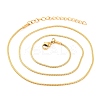 201 Stainless Steel Round Snake Chain Necklaces for Women NJEW-G140-06B-G-1-2