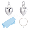 2Pcs 925 Sterling Silver Pendants STER-BC0002-83A-S-1