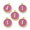 Golden Plated Alloy Enamel Charms ENAM-XCP0001-13I-2