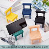 DELORIGIN 5 Sets 5 Colors Plastic Mini Chair Shape Cell Phone Stand AJEW-DR0001-04-4