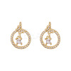 2Pcs Brass Micro Pave Cubic Zirconia Pendants KK-TA0002-95-1