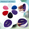6Pcs 6 Colors EVA Cloth Teardrop Fascinator Hat Base for Millinery DIY-BC0014-09-4