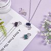 4Pcs 4 Styles Natural Mixed Gemstone Pendants G-SZ0002-22-4