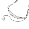 Moon & Round 304 Stainless Steel Pendant Necklaces LS-NJEW-P318-02P-2