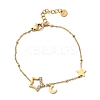 304 Stainless Steel Micro Pave Rhinestone Link Bracelets for Women BJEW-Z140-04G-4
