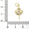 Brass Micro Pave Cubic Zirconia Pendants ZIRC-I356-08G-01-3