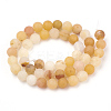Natural Yellow Jade Beads Strands X-G-T106-245-3