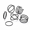 Criss Cross Alloy Finger Rings Set RJEW-D116-03EB-1