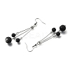 Natural Lava Rock Dangle Earrings EJEW-JE02813-01-2