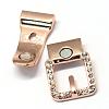 Alloy Rhinestone Magnetic Clasps with Glue-in Ends PALLOY-R089-18LG-3