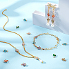 24Pcs 6 Colors Transparent Glass Connector Charms GLAA-GA0001-73-4