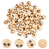   80Pcs Natural Wood European Beads WOOD-PH0002-73-1