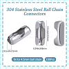 100Pcs 304 Stainless Steel Ball Chain Connectors STAS-BBC0006-72-2