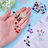12Pcs 6 Style Natural & Synthetic Gemstone Pendants PALLOY-CA00029-3