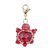 Tortoise Glass Bead Pendants Decorations HJEW-MZ00025-2