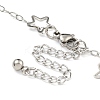 Non-Tarnish 304 Stainless Steel Cable Chain Hollow Charm Bracelets BJEW-P334-10C-P-3
