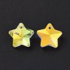 AB Color Plated Transparent Electroplate Glass Charms X-GLAA-H104-A04-4