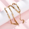 304 Stainless Steel Fish Link Chain Necklaces for Women NJEW-K299-01G-1