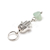 7Pcs 7 Styles Chakra Natural & Synthetic Mixed Stone Chips Alloy Pendants PALLOY-JF01778-06-5