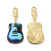 Rack Plating Golden Tone Alloy Pendants ENAM-M051-14G-A-1