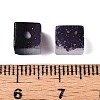 Frosted Glass Beads with Golden Glitter Powder DGLA-NH001-6mm-01M-4