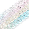 Transparent Painted Glass Beads Strands DGLA-A034-T8mm-A21-2