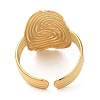 Ion Plating(IP) 304 Stainless Steel Vortex Open Cuff Ring for Women RJEW-M149-17G-2