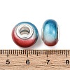 Two Tone Opaque Resin Rondelle European Beads RESI-Z046-02C-3