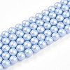Baking Paint Pearlized Glass Pearl Bead Strands HY-N002-5mm-C04-2