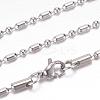 Tarnish Resistant 304 Stainless Steel Ball Chain Necklaces STAS-G083-43P-1
