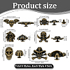 24 Bags 6 Styles Tibetan Style Alloy Rivets FIND-PH0059-92-2