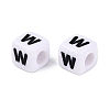 Opaque Acrylic Beads SACR-N020-04A-W-3