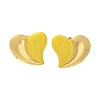 Heart 304 Stainless Steel Stud Earrings LS-EJEW-A130-01G-02-2