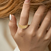 1Pc Stainless Steel Geometry Cuff Rings for Women RJEW-LP0002-55G-1
