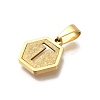304 Stainless Steel Charms STAS-H227-01G-T-2