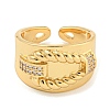 Cubic Zirconia Open Cuff Ring RJEW-L121-030G-2