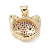 Brass Micro Pave Cubic Zirconia Pendants KK-M240-03-4